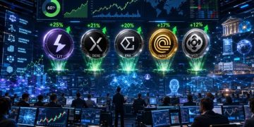 Five leading altcoins including Lighter, DeXe, Ethena, Ondo, and Worldcoin rally sharply as crypto markets recover amid strong trading activity.