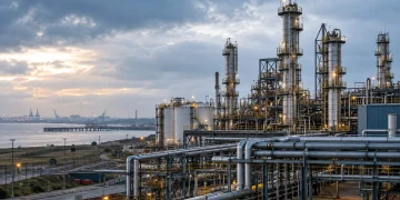 INEOS chemical processing plant in Hull, where Sir Jim Ratcliffe’s group is mothballing three production units amid high UK gas costs